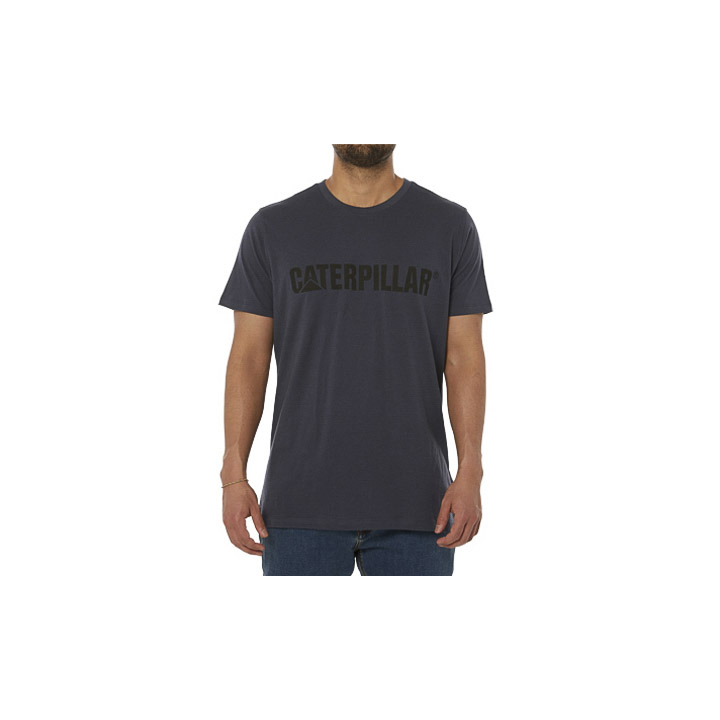 Caterpillar Logo Philippines - Mens T-Shirts - Navy 91803CWNM